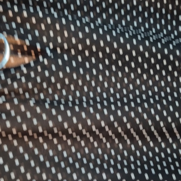 Black And White Polka Dot And Striped Blouse Size 14/16W - Picture 4 of 6